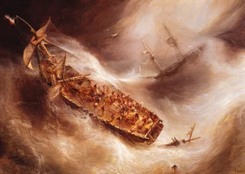Die Aufopferung des Kapitäns Desse für das niederländische Schiff „Columbus“, 1829